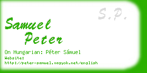 samuel peter business card